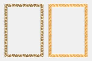 Decorative frames in brown and orange vector