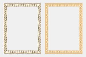 Decorative frames in gold and orange vector