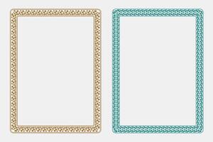 Gold and teal decorative frames design vector
