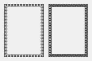 Black and white decorative borders vector