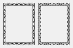 Decorative black and white frames vector
