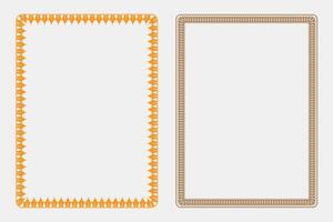 Decorative borders in orange and brown vector
