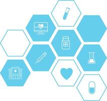 Abstract medical background with health care icon. Medicine and science concept background vector