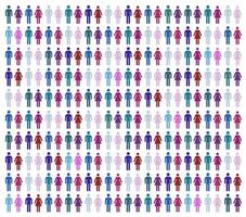 Population of the planet. Human graphics. Gender icon for your presentation or website. vector