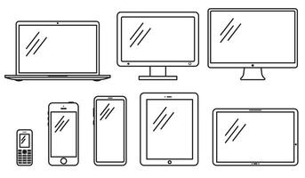 Modern technology icons. Modern technology. vector