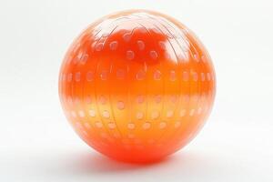 An orange ball with polka dots on it photo