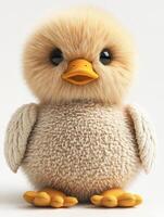 A small fluffy duck with big eyes photo