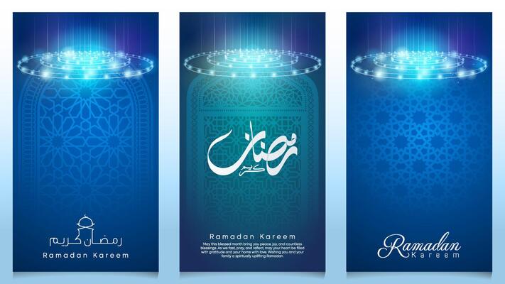 Ramadan glow lamp mosque geometric pattern interior background for banner and greeting card