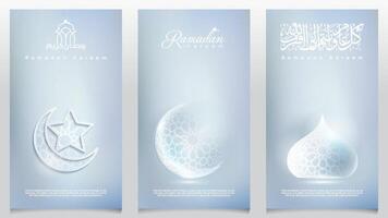 Ramadan Kareem decorative designs vector