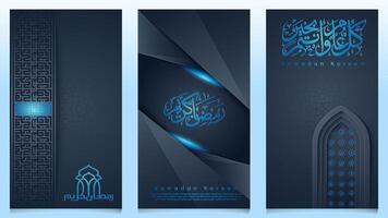 Ramadan Kareem luxury background islamic with arabic calligraphy design for greeting and banner vector
