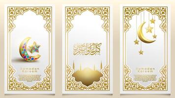 Ramadan Kareem background template for islamic festival greeting banner social media design vector
