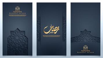 Ramadan Kareem card design vector