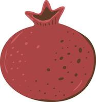 Pomegranate icon. Flat fruit illustration. Isolated on white for easy use in stickers, packaging, and digital projects vector