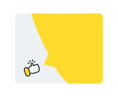 Thumbs Up Like Icon in yellow. Social Media Approval Symbol in Flat Minimal Style vector
