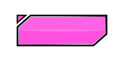 Futuristic lower third interface illustration. Design overlay element in pink colors. vector