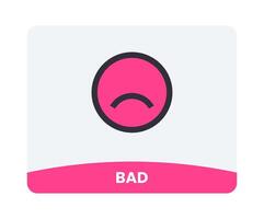 Customer Feedback UI with Emoji Ratings. User Review Popup with Negative Feedback vector