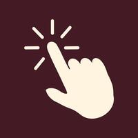Hand click trendy useful important Illustration design lovely colorful background vector