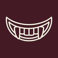 Vampire teeth trendy useful important Illustration design handsome colorful background vector