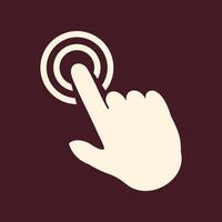 Hand click trendy useful important Illustration design beautiful colorful background vector