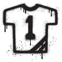 t-shirt sport design in urban graffiti style with black spray paint. vector