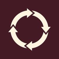 Recycle round arrow trendy art design usable amazing colorful useful illustration vector