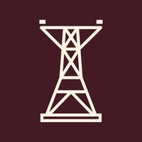 Electric tower trendy art design pragmatic amazing colorful useful illustration vector