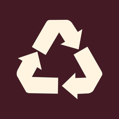 Recycle arrow trendy art design applied amazing colorful useful illustration