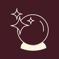 Halloween crystal ball trendy useful important Illustration design gorgeous colorful background vector