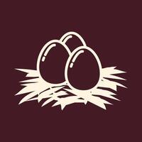 Nest egg trendy art design fetching amazing colorful useful illustration vector