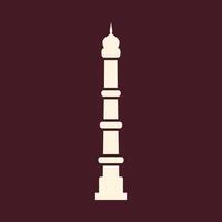 Mosque minaret trendy art design pragmatic amazing colorful useful illustration vector