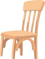Wooden Chair Illustration isolated editable vector