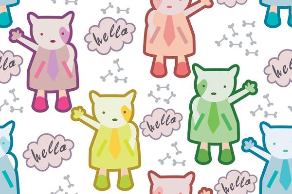 Childish seamless pattern with say hello.trendy scandinavian style background perpect for kid apparel,fabric,textile,nursery decoration,wrapping paper