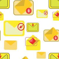 mail envelope icon seamless pattern background on white background.wallpaper social media vector
