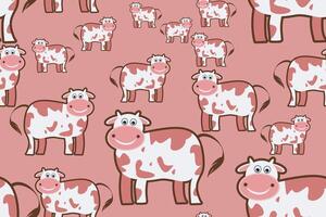 cute cow s seamless pattern for pictures on small children s shirts or for small children s wallpapers and textile vector