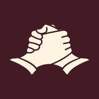 Handshake trendy art design applicative amazing colorful useful illustration vector