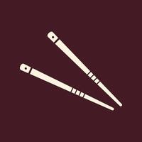 Chopsticks trendy art design fetching amazing colorful useful illustration vector