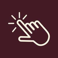 Hand click trendy useful important Illustration design handsome colorful background vector