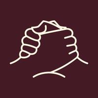 Handshake trendy art design practical amazing colorful useful illustration vector