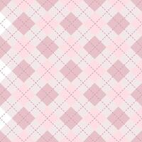 Cute retro seamless argyle background with pink shade. vector