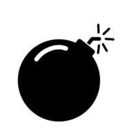 Bomb icon isolated on white background. vector