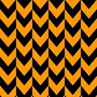 Repeating chevron pattern in black and orange. vector