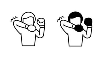 this is fight icons in outline and black fill styles vector