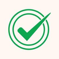 Green check mark icon illustration vector