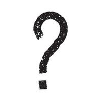 Hand drawn question mark illustrationPrint vector