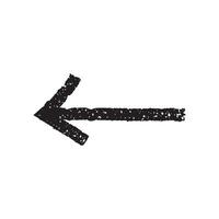 Hand drawn arrow illustration left direction vector