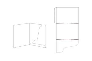 file folder business die cut templates designs 3d mock-up isolated white backgrounds for packaging branding, products compartments unique design vector