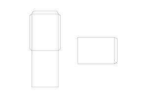 C4 envelope mockup a4 white template cut size vector