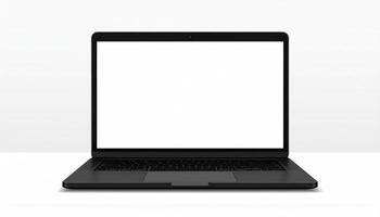 Plain Laptop Open Mockup photo