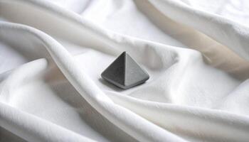 Triangular Stone On Fabric photo
