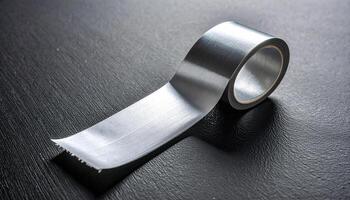 Torn Aluminum Tape On Foam photo